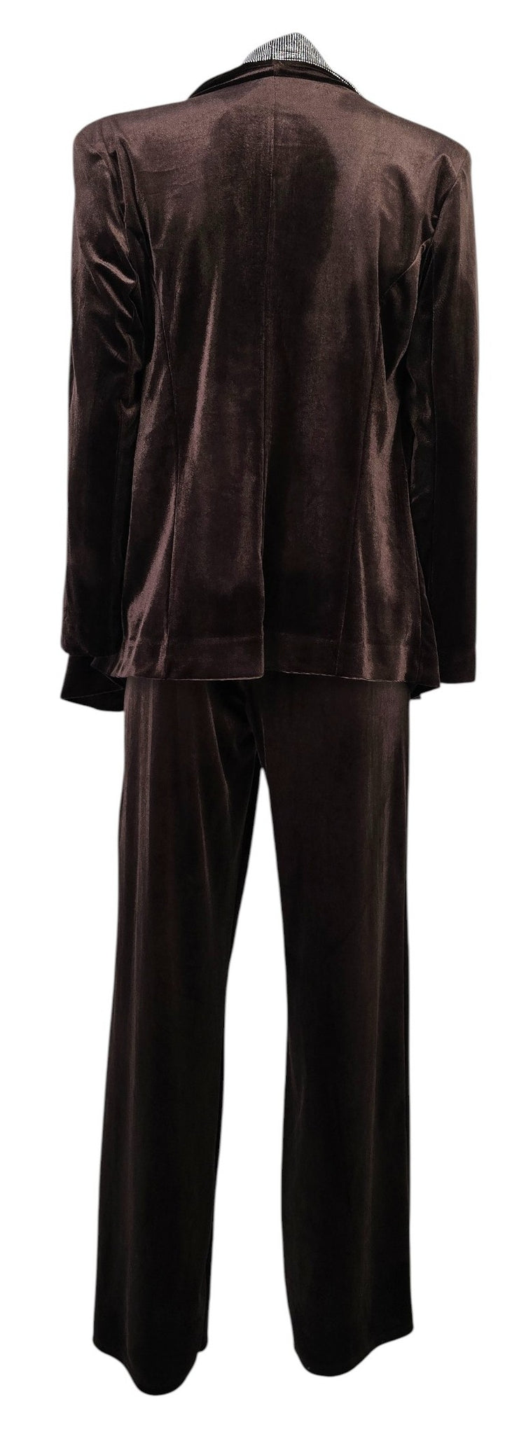 Tailleur in velluto con strass