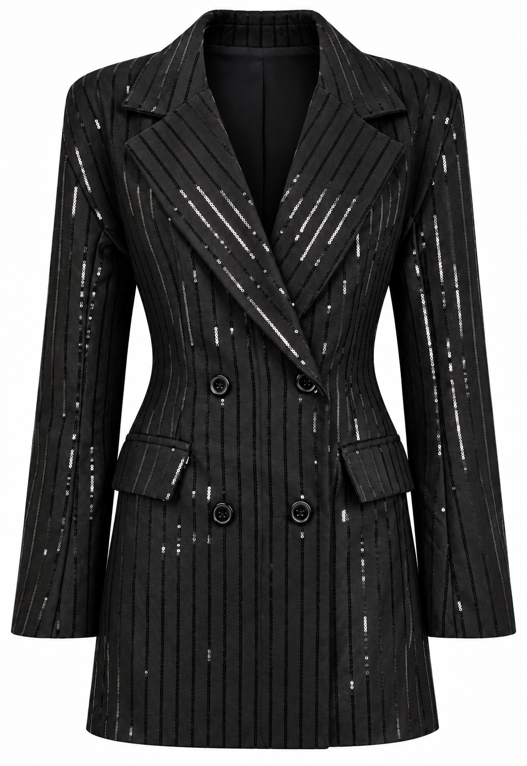 Blazer nero gessato