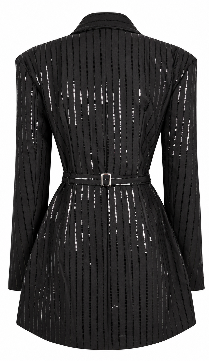 Blazer nero gessato