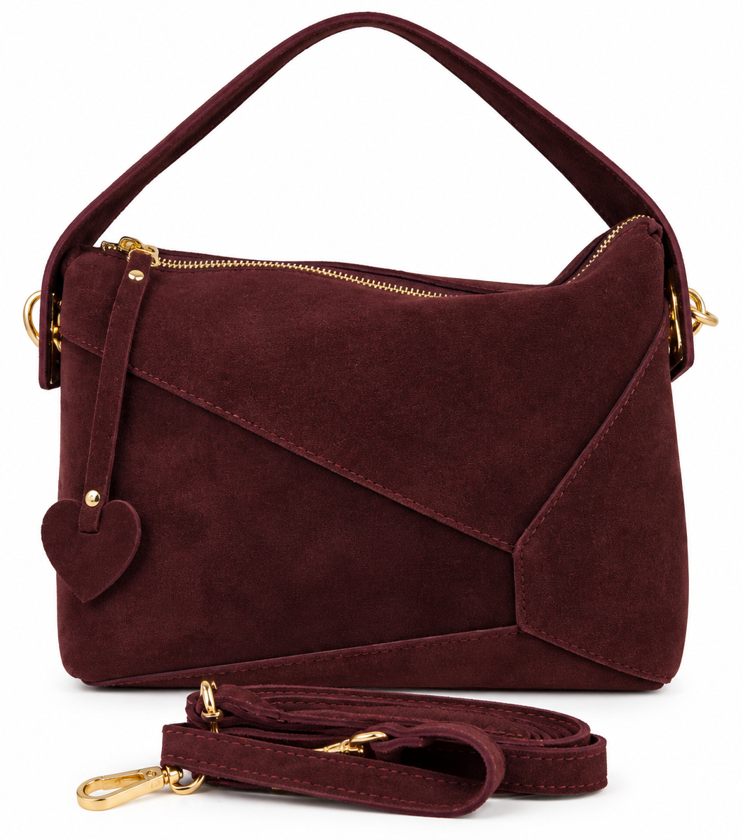 Borsa geometrica bordeaux