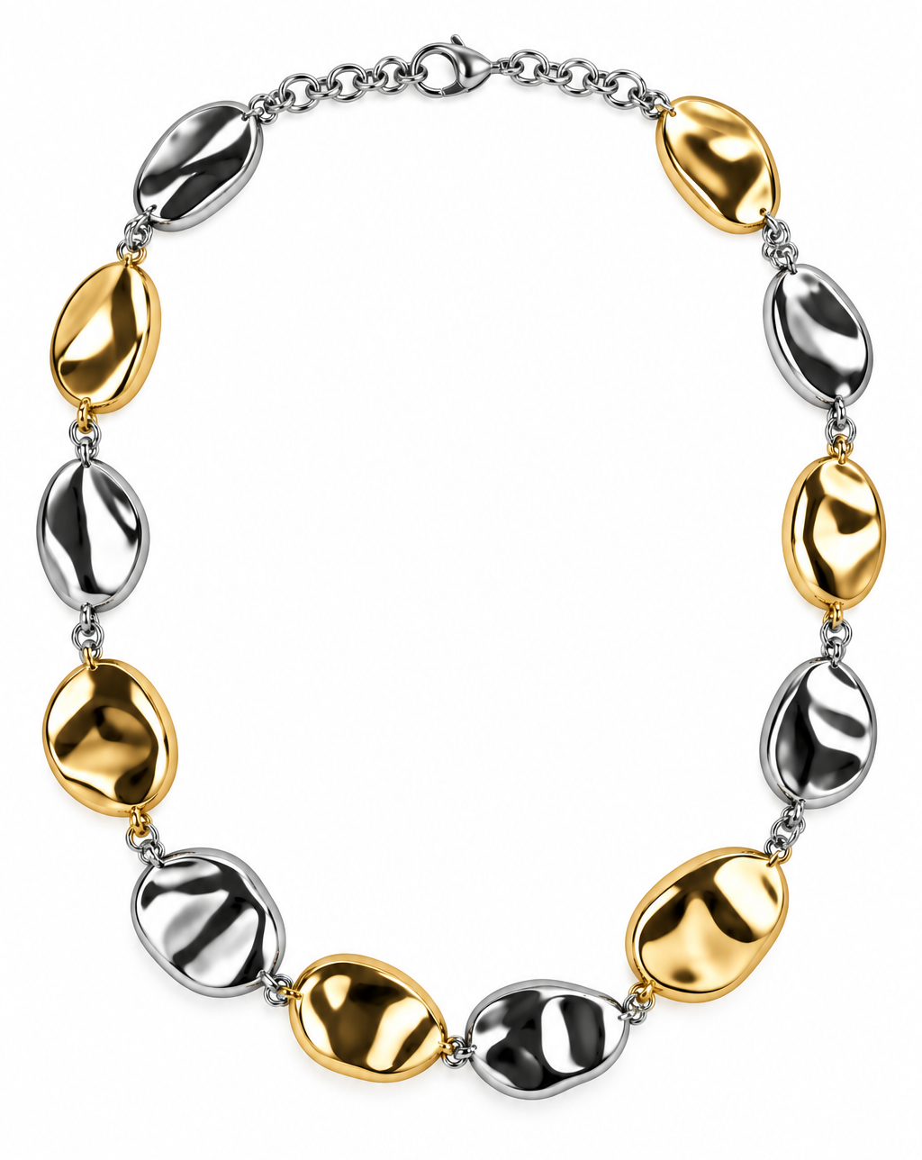 Collana con pietre bicolore