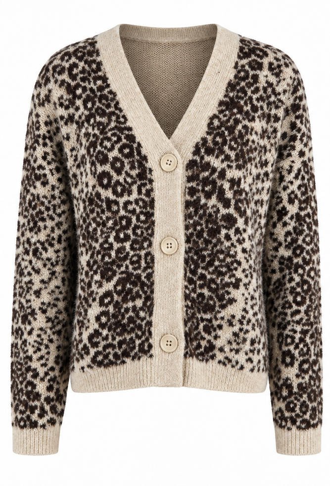Cardigan maculato