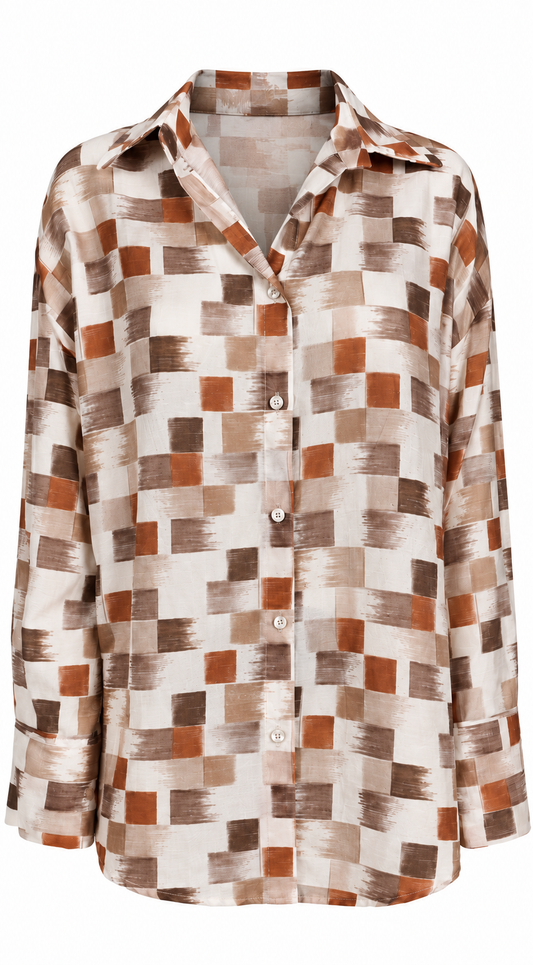 Maxi camicia a quadri
