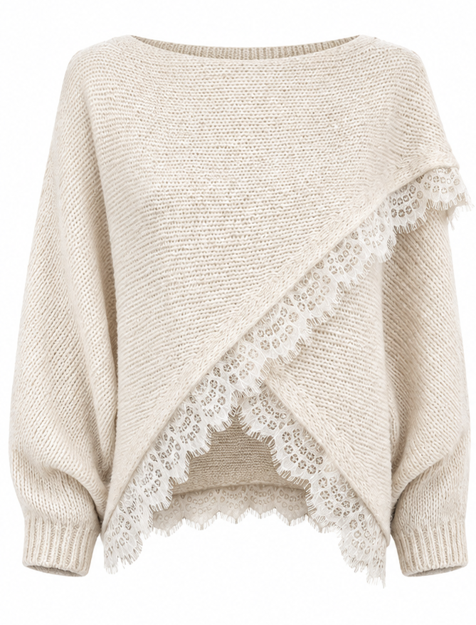 Maglione con pizzo