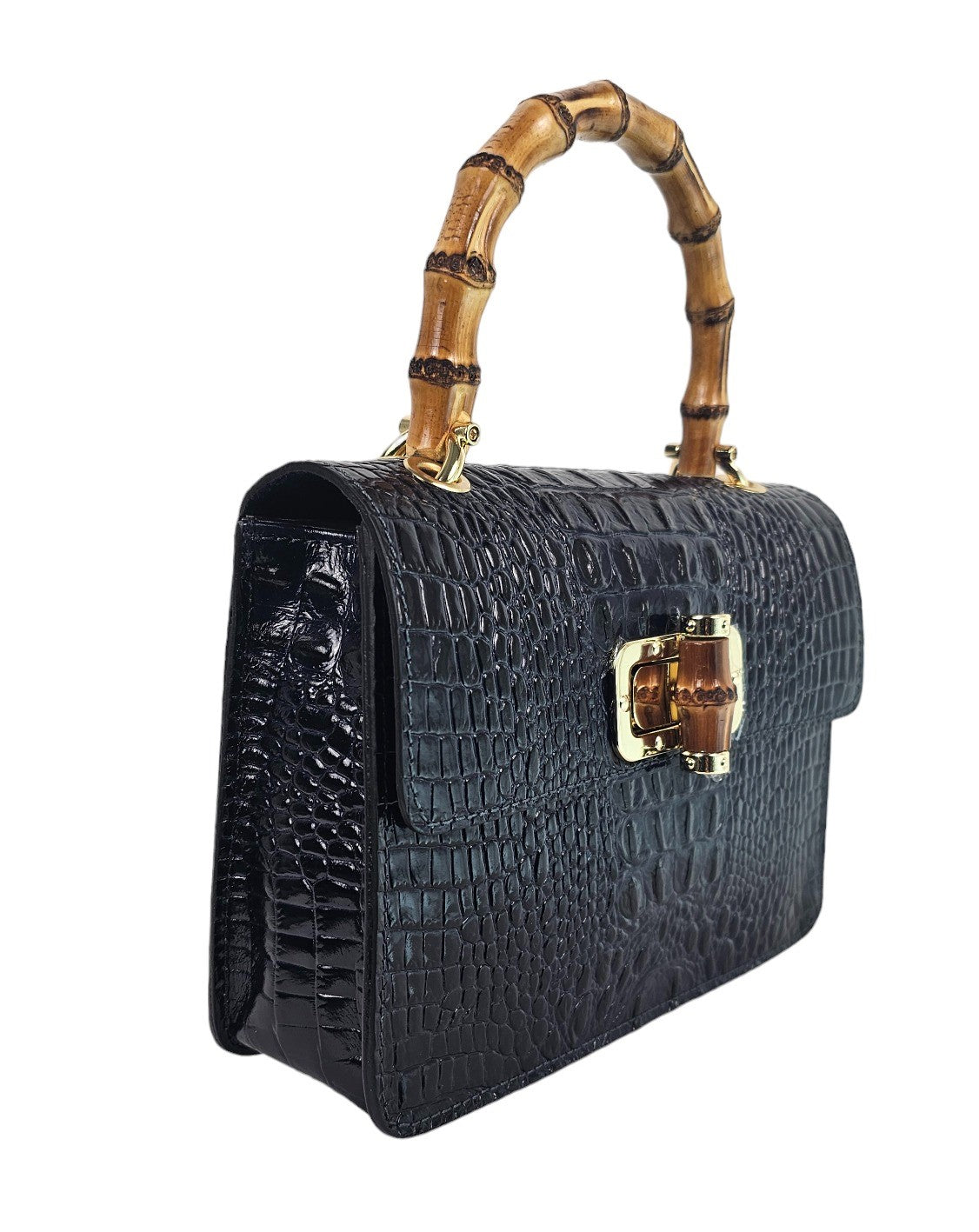 Borsa in vera pelle nera