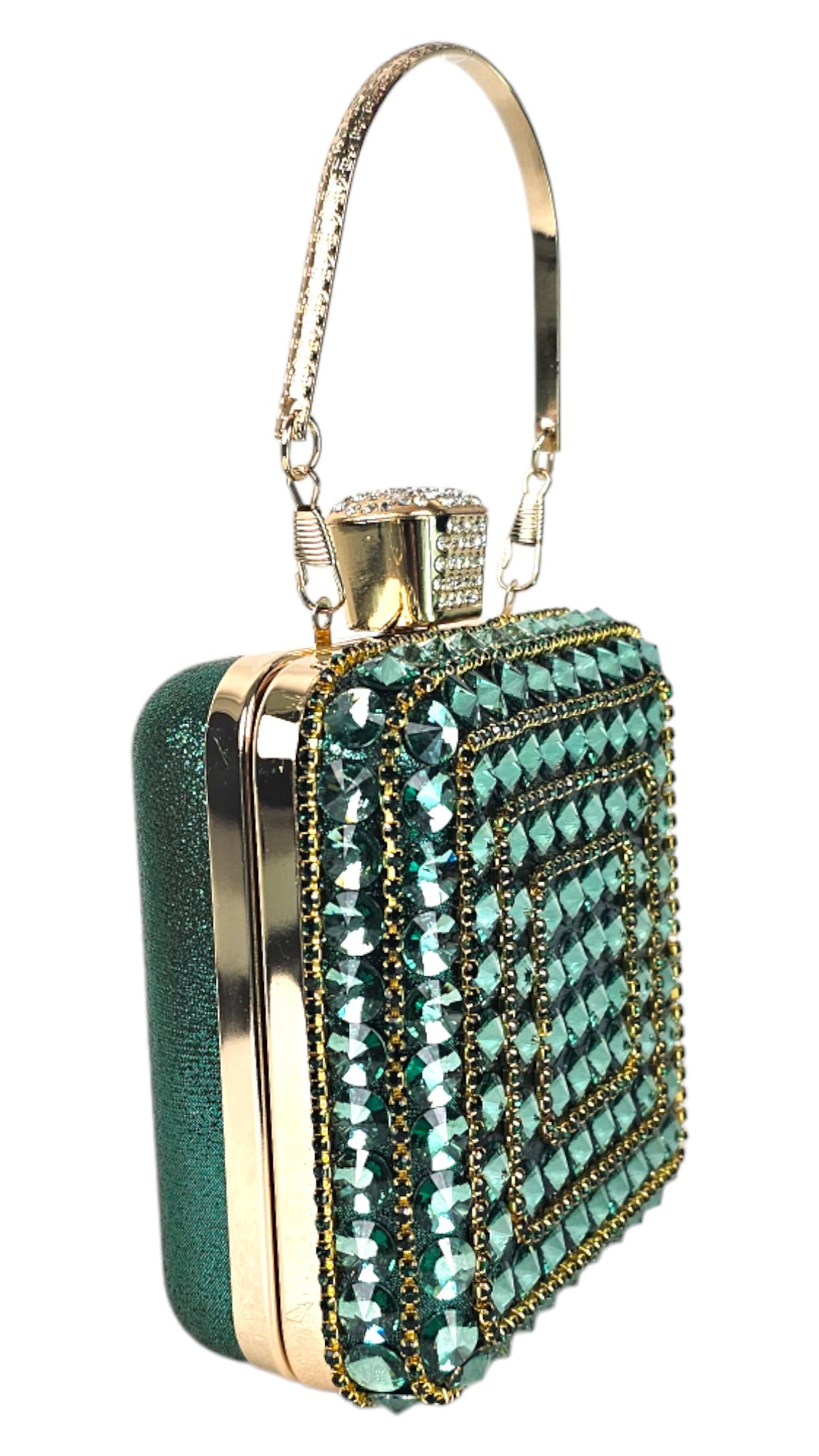 Mini bag quadrata con strass