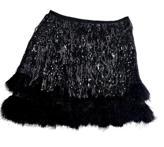 Minigonna a frange in paillettes