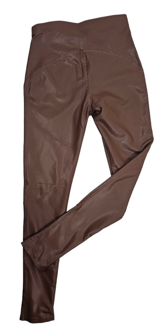 Faux leather leggings, sweatpants