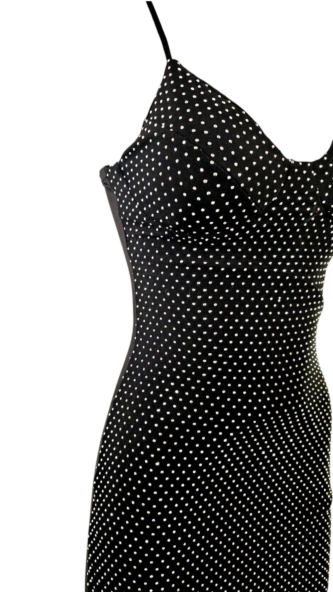 Vestito nero con on sale strass